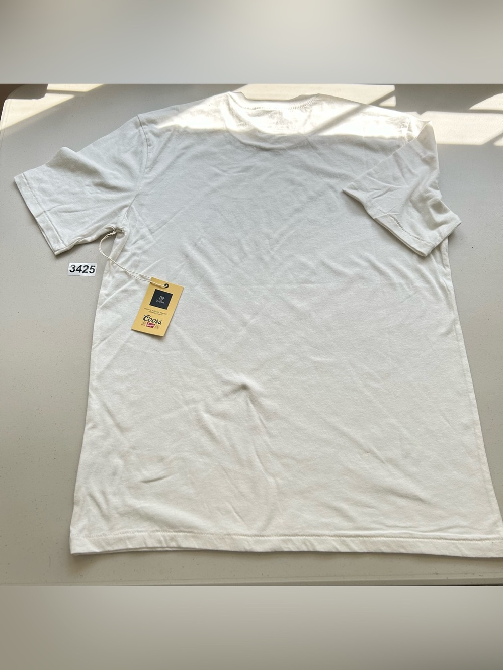 Brixton Coors T Shirt Small Off White Premium Fit New - Picture 3 of 7